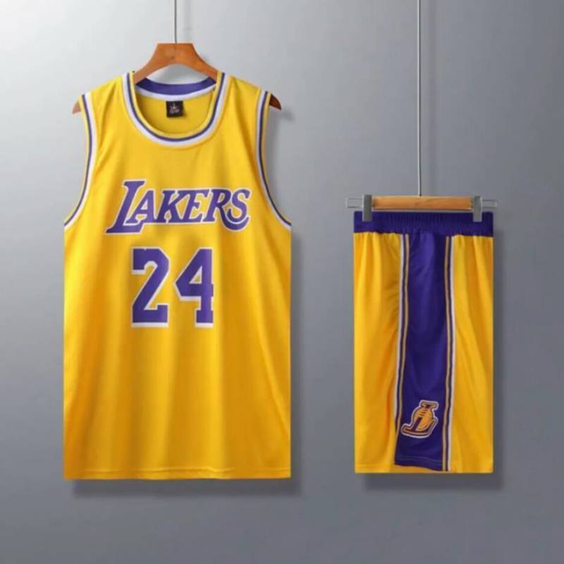 Kobe Bryant Basketball Jersey Set With Polyester Fabric For Adult Training And Team Sports