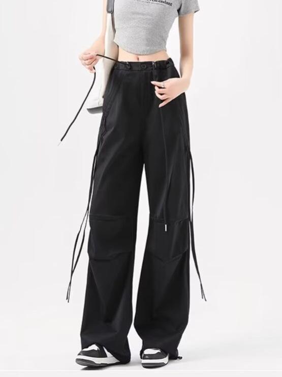 2026 Spring Women's Thin Paratrooper Wide-Leg Casual Quick-Dry Sports Pants