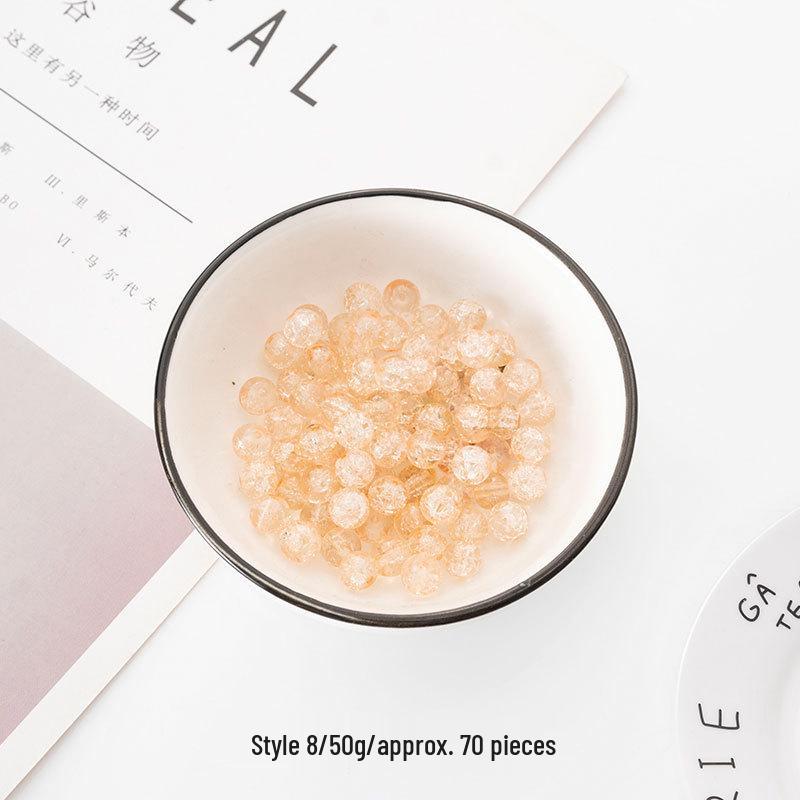 6.5-10mm Multicolor Glass Beads for DIY Bracelet and Necklace Jewelry Making