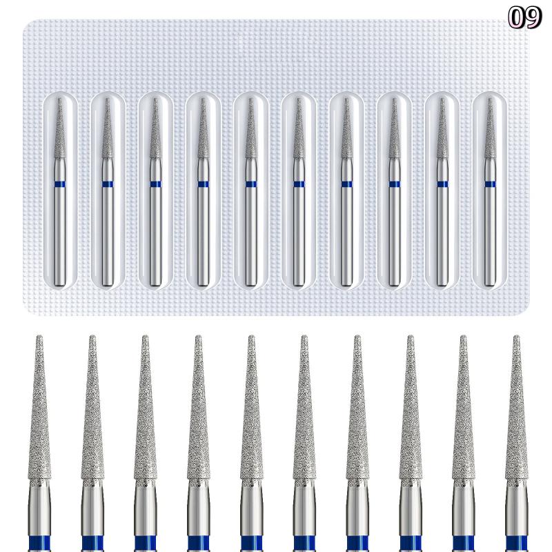 10Pcs Electric Nail Drill Bits For Manicure Pedicure Tungsten Dead Skin Removal Nail Polishing Grinding Head Manicure Tools