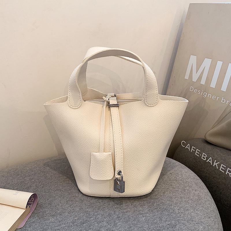 

Женская сумка в стиле ретро-корзина 2023 года — высококачественный, простой дизайн белый