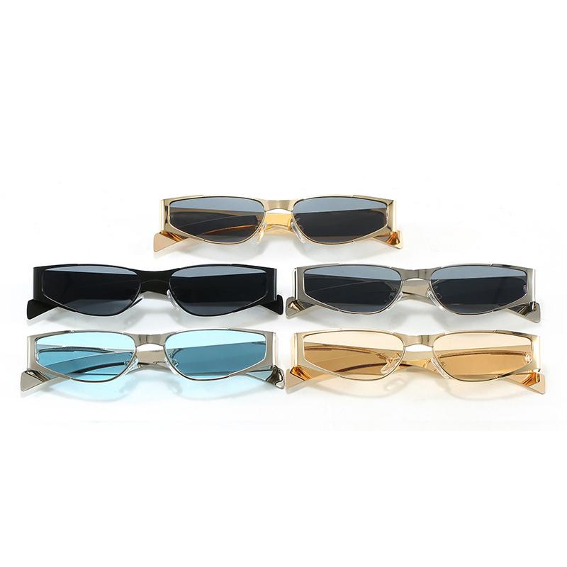  New Retro Y2K Candy Color Cat Eye Sunglasses Women Fashion Rivets Outdoor Sports Punk Men Trending Sun Glasses