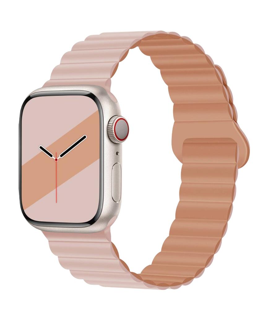 Dijiji Apple Watch Alle Modelle 9/8/7/6/5/4/Se/Ultra Silikon Gliederband Magnetisches Armband Riemen 38/40/41/42/44/45/49mm