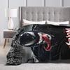 Venom Blanket  Warm Street Trend Plush Throw Blanket For Children Bedroom Flannel Bedspread Bed Cover