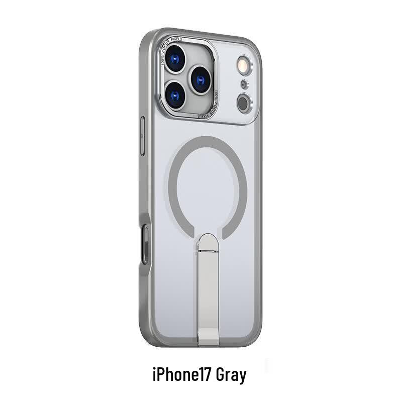 CAXITON Magnetic Invisible Stand Phone Case for iPhone 17 серый