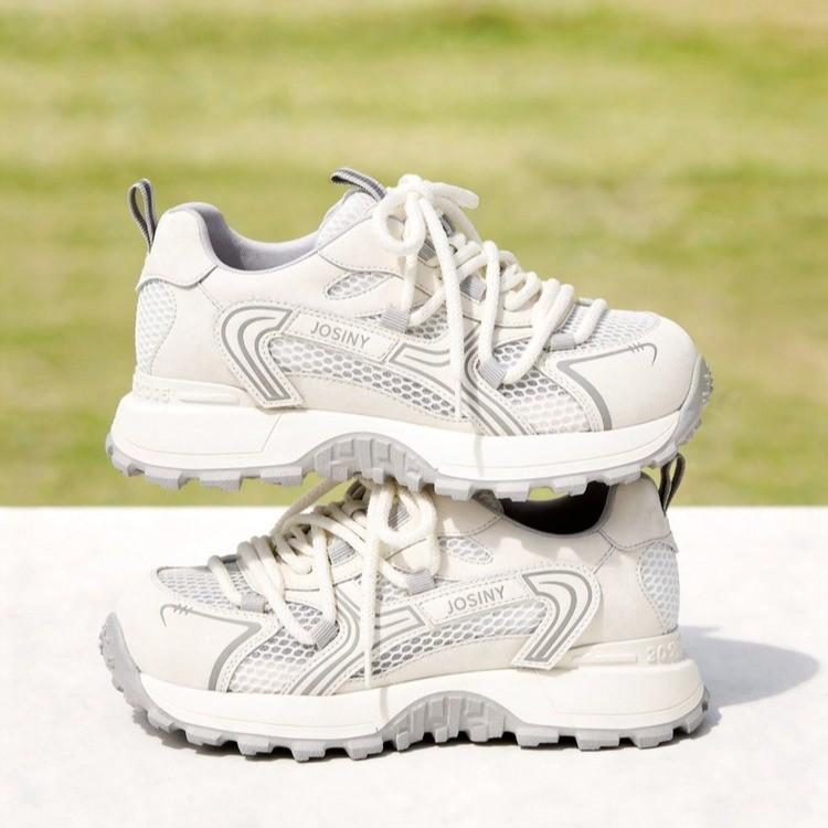 Women's New Style Mesh Breathable Casual Shoes with Heightening Feature and Sports Style