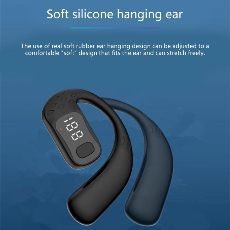 Digital Sports Headphone Bluetooth-compatible 5.4 Ear Hook Earbuds 180° Rotation with Low Latency and Noise Reduction