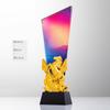Gepersonaliseerde Paardvormige Hars Kristal Trofee Kleurendruk Prijs Sportprijs Uitstekende Werknemer Souvenir Woondecoratie 1St