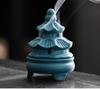 Meditation Home Decor Pagoda Incense Burner Set for Cone Stick Backflow Aromatherapy Yoga Zen Gift
