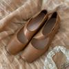 Woman's Mary Janes Shoes Spring New Comfortable Soft Elastic Band Square Toe Chunky Heel High Heels Fashion Slip on Ballet Shoes