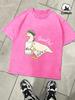 The Big Goose Who Loves Drawing Retro Tee Mans Summer Cotton Hip Hop TShirts Soft Washed Top Unisex Fashion Loose Clothing