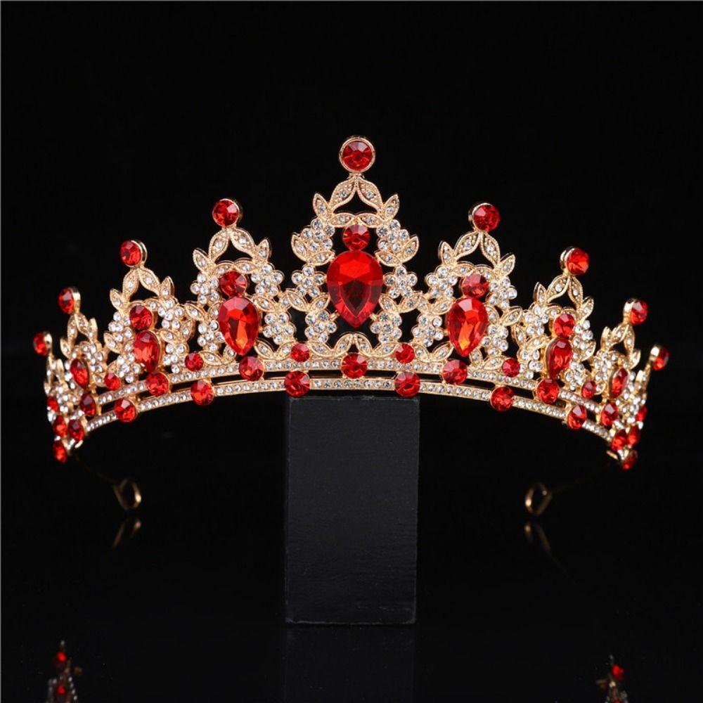 Shiny Bridal Jewelry Sets Baroque Style Crystal Headdress Exquisite Tiara Earrings Necklace  Women
