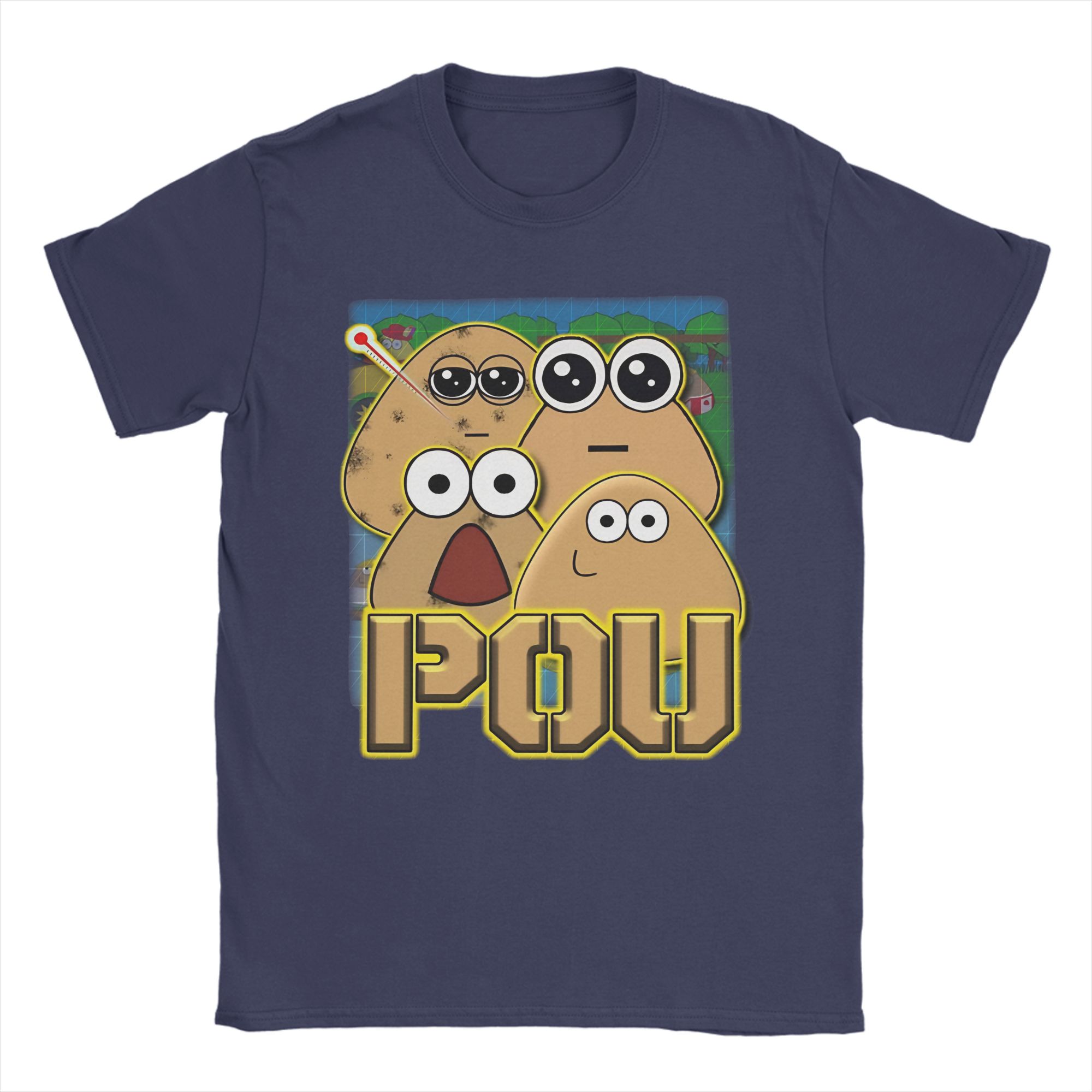 

Unisex Womens POU Video Games T Shirt 100 Cotton Tops Fashion Short Sleeve Round Neck Tees Plus Size TShirts 4XL