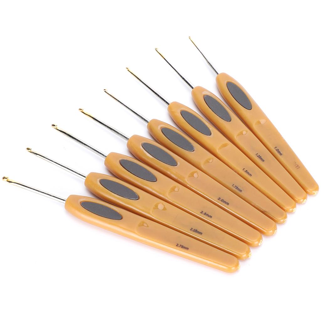 8Pcs Sewing Crochet Hook Kit Thread Ergonomic Soft Grip Handle Sweater Knitting Tools