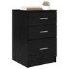 Nightstand Black Oak Effect 40 x 40 x 63 cm Engineered Wood