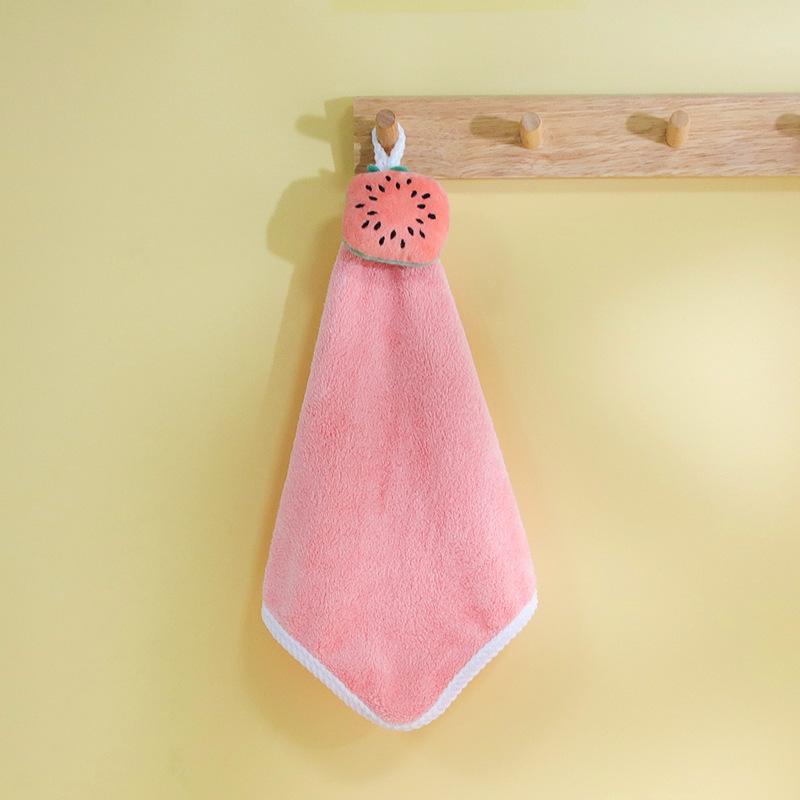 Cute Cartoon Children's Handkerchief, Thickened Hand Towel for Washing Hands, Water-absorbent, Hanging Hand Towel, Square Towel