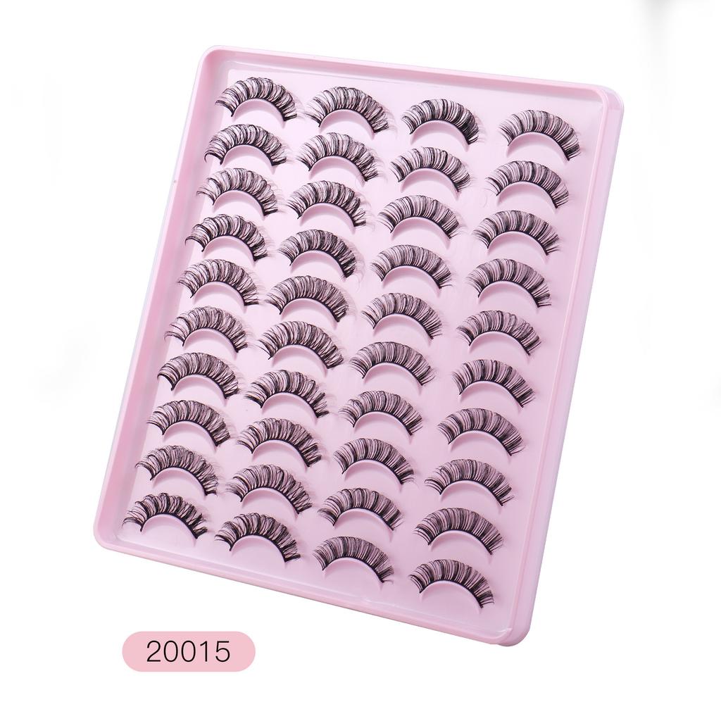 New Product Dd Chemical Fiber Russian Volume False Eyelashes 20 Pairs Thick Natural Grafted Eyelashes