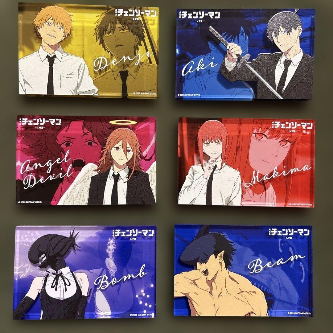 Used Chainsaw Man Acrylic Block Set of 6 TV Tokyo