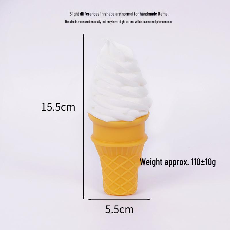 Simulation Ice Cream Cone Prop: Crispy Sweet Cone Model for Night Market Stall or Dessert Decor