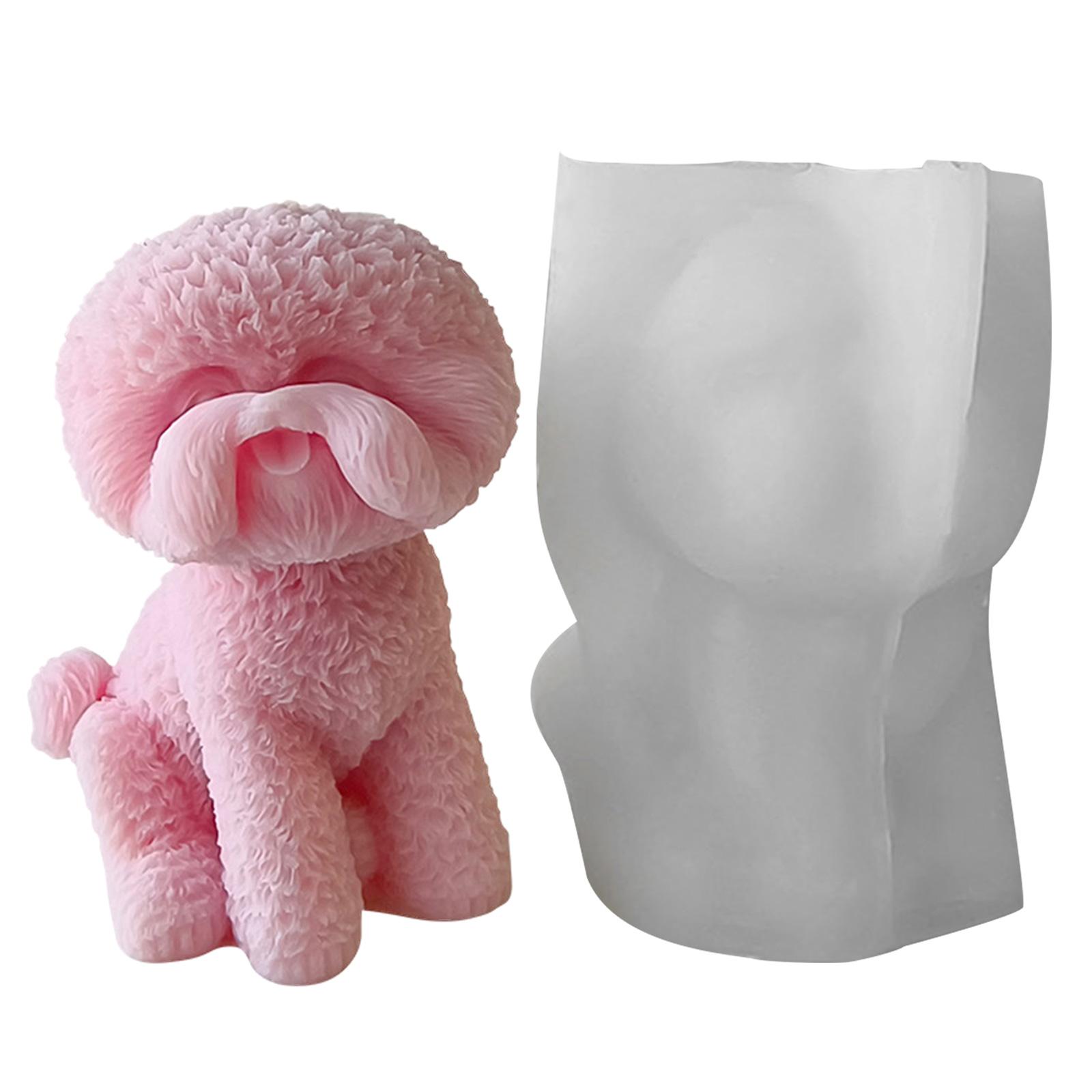 

Милая собака силиконовая форма DIY эпоксидная смола формы для украшения стола форма для изготовления ароматизированных свечей штукатурка инструмент легко чистить