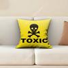 Biohazard Toxic Warning Logo Cool Pillow Cover Cushion Case Sofa Couch Home Gaming Room Decoration