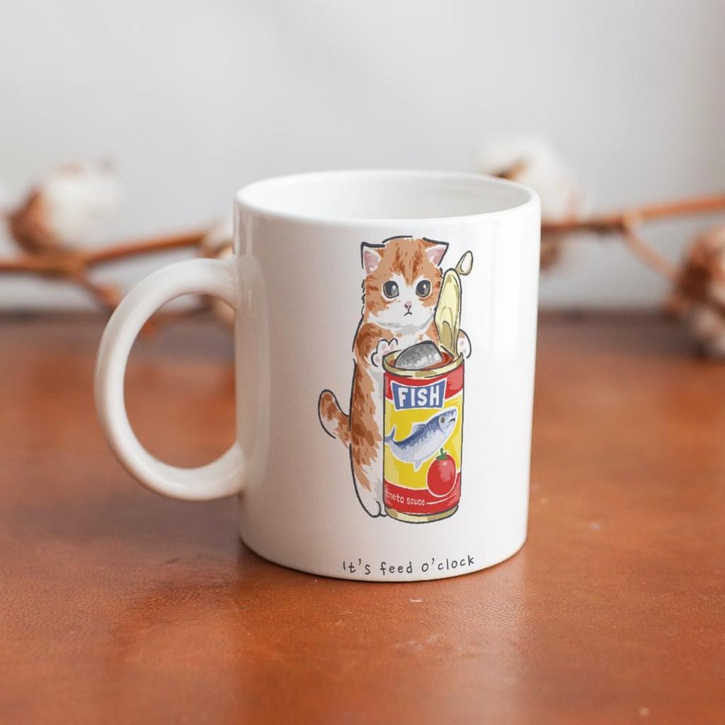 1 Stück 11oz Weiße Keramiktasse Beidseitig bedrucktes Muster Langlebige Kaffeetasse Ideal für Zuhause Büro Geschenk Teilen