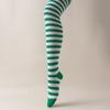 Absorb Sweat Colorful Striped Stockings Keep Warm Knee Thigh High Socks  Fashion Show