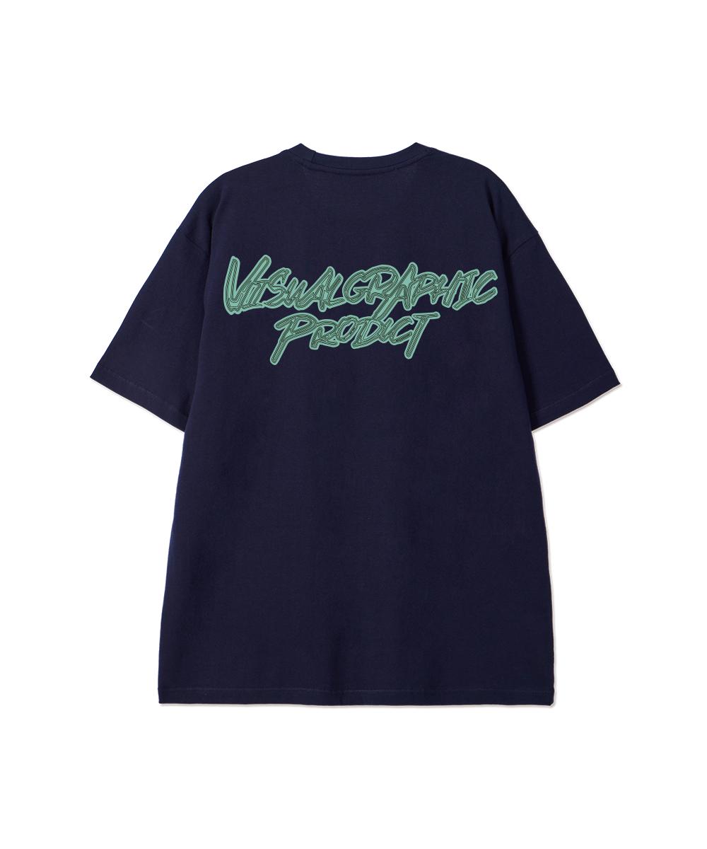 Biel Contour Graffiti Logo Short Sleeve T-Shirt Navy M