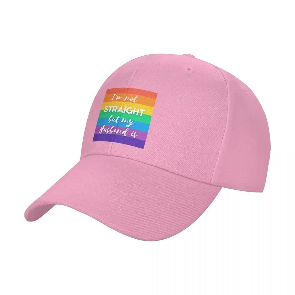 Im Not Straight But My Husband Is Baseball Cap Custom Cap Ball Cap Luxury Man Hat GirlS Hats Mens