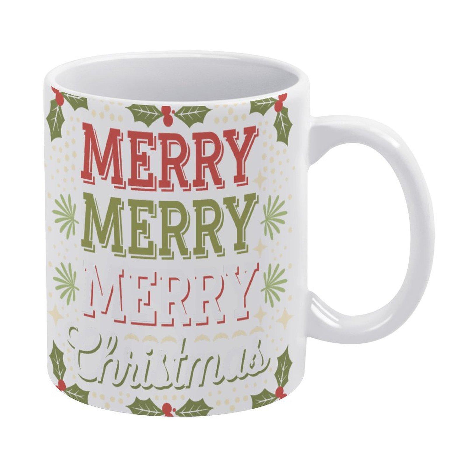 

Белая керамическая кружка 11 унций с двусторонним принтом и гладкой глянцевой отделкой, идеально подходит для теплых напитков в офисе или дома белый