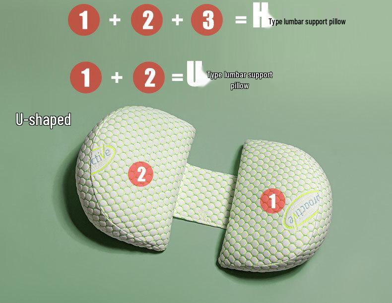 U-Shaped Pregnancy Pillow - Lumbar, Belly, and Back Support for Side Sleepers