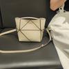 Leather Niche Design Bucket Bag  New Shoulder Messenger Bag Premium Geometric Splicing Commuter Women's Bag