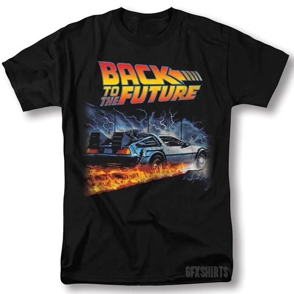 Retro Time Travel Car Movie Poster Graphic Design T-Shirt TRENDING