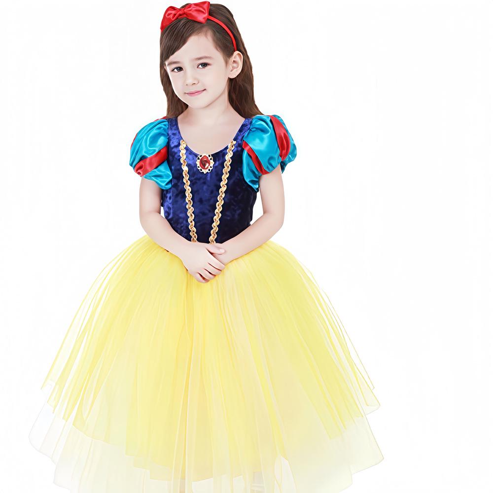Snow White Halloween & Christmas Party Princess Dress for Girls