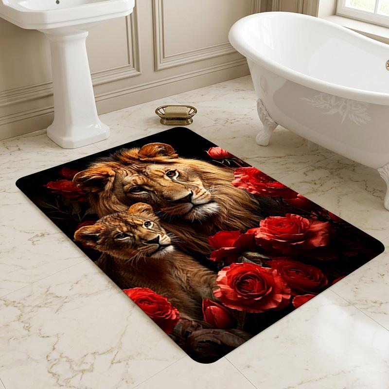 Lion Family Living Room Nonslip Area Rug Soft Carpet For Bedroom Game Playroom Sofa Office Home Decor Doormat Christmas Gift C926779