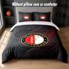 Feyenoord Design Bett Bettwäsche Set 1 Bettbezug + 2 Kissenbezüge Weich Atmungsaktiv Haushalt Bettwäsche