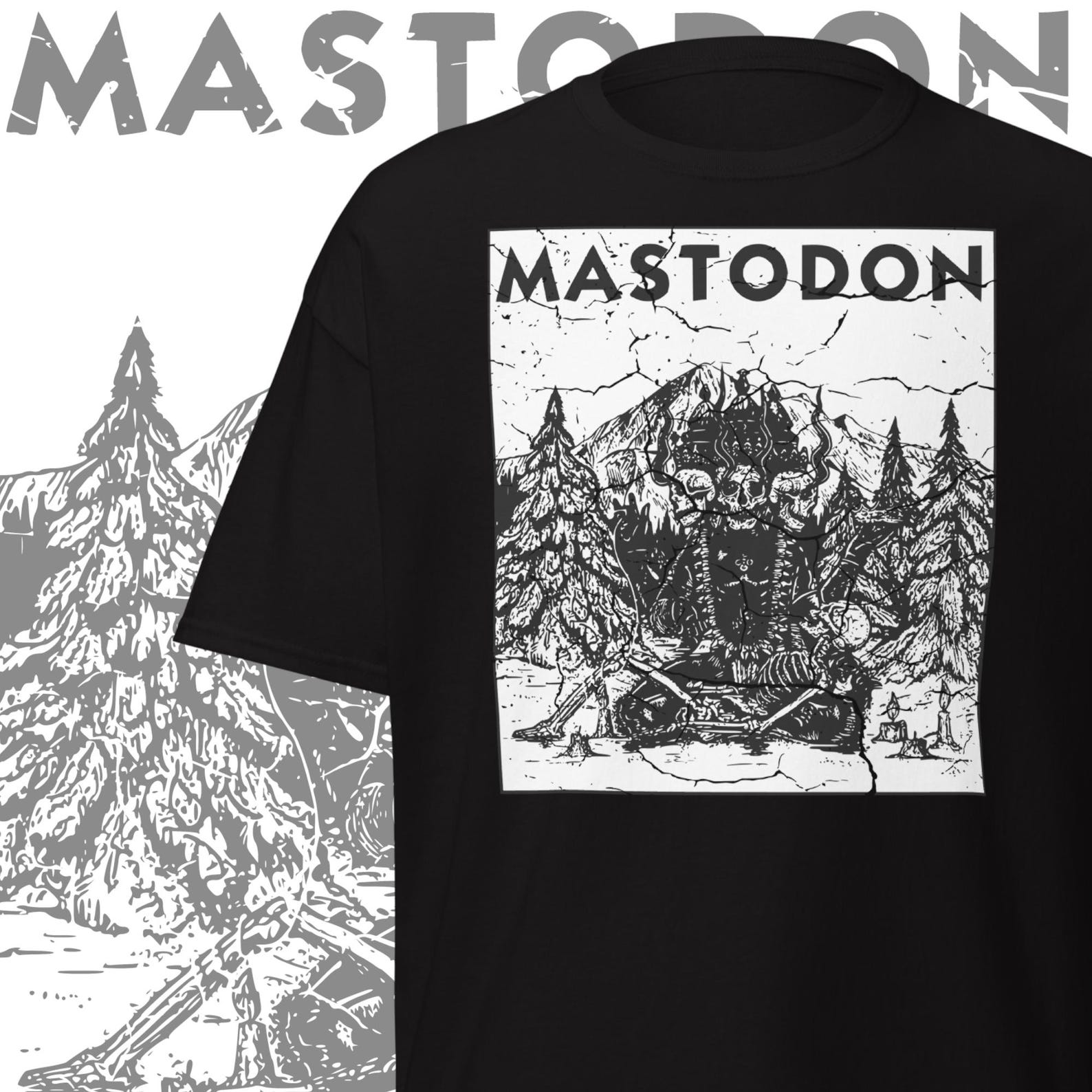 Футболка с логотипом группы Mastodon L