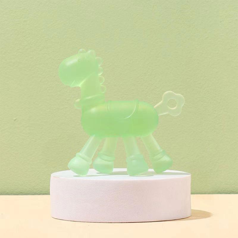 Newborn Molar Chewing Toy Horse Shape Baby Soothing Teether for Kid Toddler Infant Newborn Teething Toy