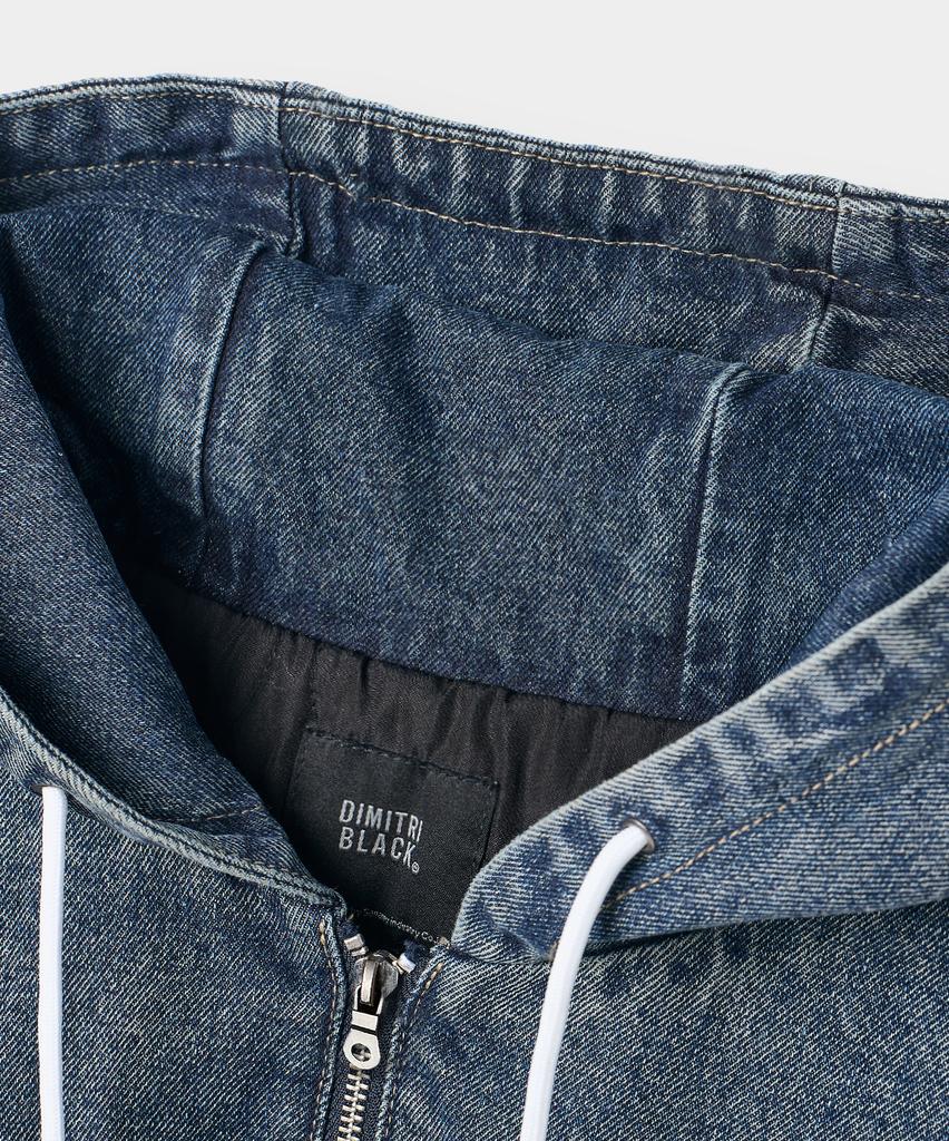 Dimitri Black 2Way Detroit Padded Jacket_Denim Dust Indigo