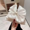 High Quality White Women Bow knot Purse Handbag Evening Party Bag Satin Clutch Bags For Wedding Prom Party Purse