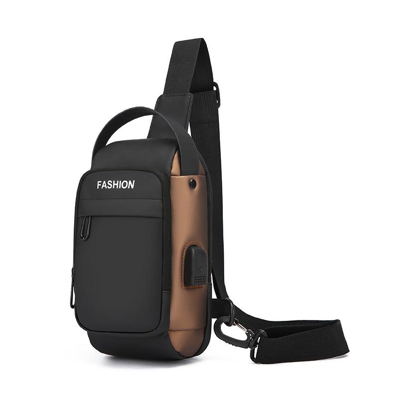 Diagonal Bag Men's Advanced Chest Bag Outside Waterproof Shoulder Backpack Portable Mobile Phone Passport Bag