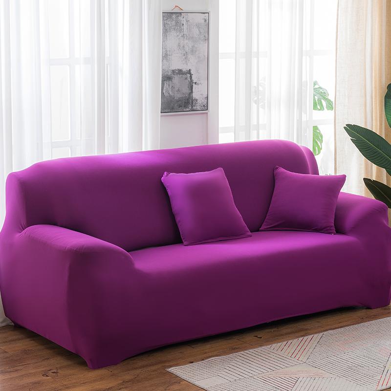 Solid Color Elastic Sofa Covers for Living Room Spandex Sectional Corner Sofa Slipcovers Couch Chair Cover Funda De Sofá