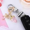 Elegant Strawberry Keychain Charm Pendant Convenient for Women Girls Fashionable Bag Charm with Heart Clasp Designs