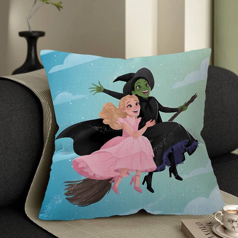 WickeES Elphaba Glinda Pillow Gifts Home Office Furnishings Bedroom Sofa Car Cushion Cover case xcm