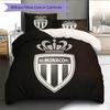 AS Monaco Football Club  Pattern Bedding Quilt Set  Home Decoration  Gift (1 * duvet cover + 2 * pillowcase  without core)