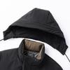 Autumn and Winter Duck Down Unloading Cap Zipper Version Middle-aged Business Warm Down Casual Thick Coat