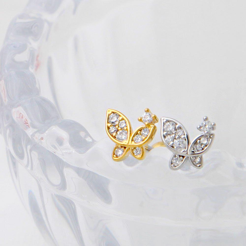 [1+1] Surgical Pin Cubic Piercing Petit Fly 3 Types, Choose 1, One Side Sale