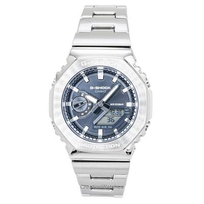 G-Shock G-Steel Analog Digital Stainless Steel Grey Dial Quartz GM-2110D-8A 200M Men's Watch