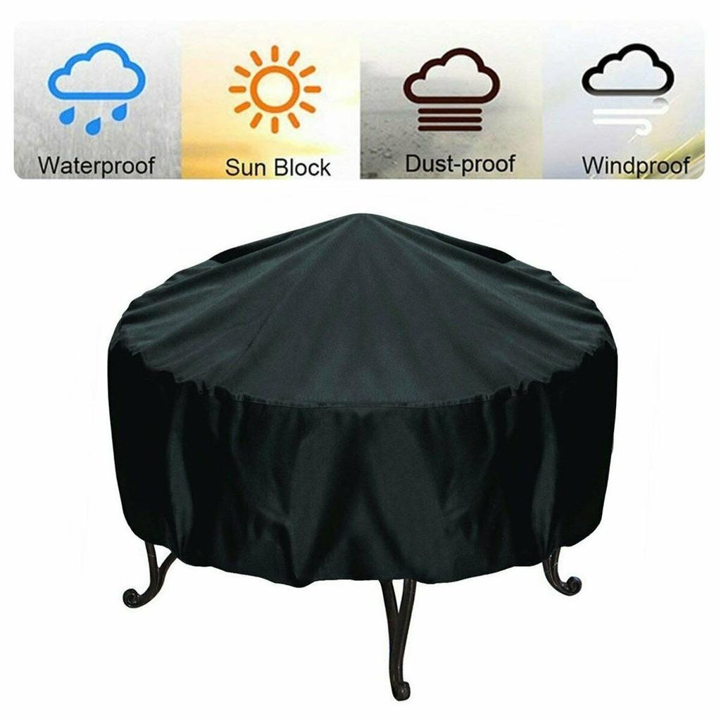 Outdoor Garden Bbq Grill Cover With Waterproof Uv Resistant Oxford Fabric For Fire Pit