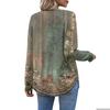 Women's Retro Printed Fashionable Long-sleeved Top
